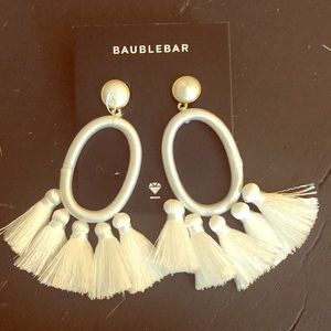 White Tassel Earrings by Baublebar